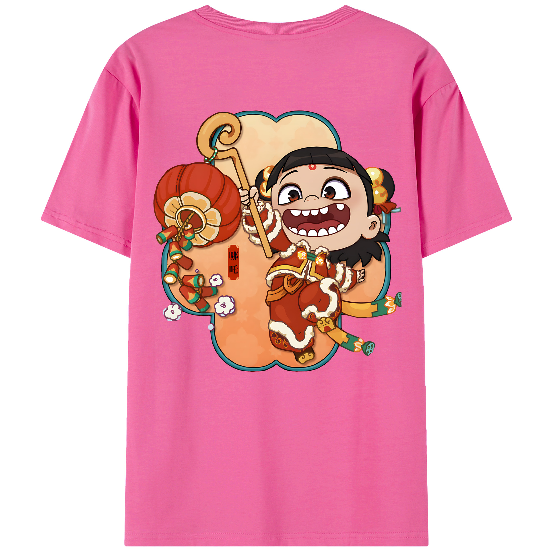 （画像用） Ne Zha 2 ナタ 魔童の大暴れ レディース半袖Tシャツ(バックプリント)